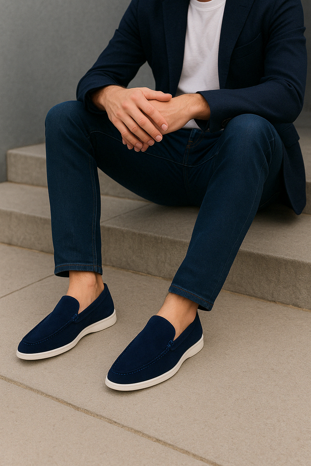 Eleganckie zamszowe loafersy