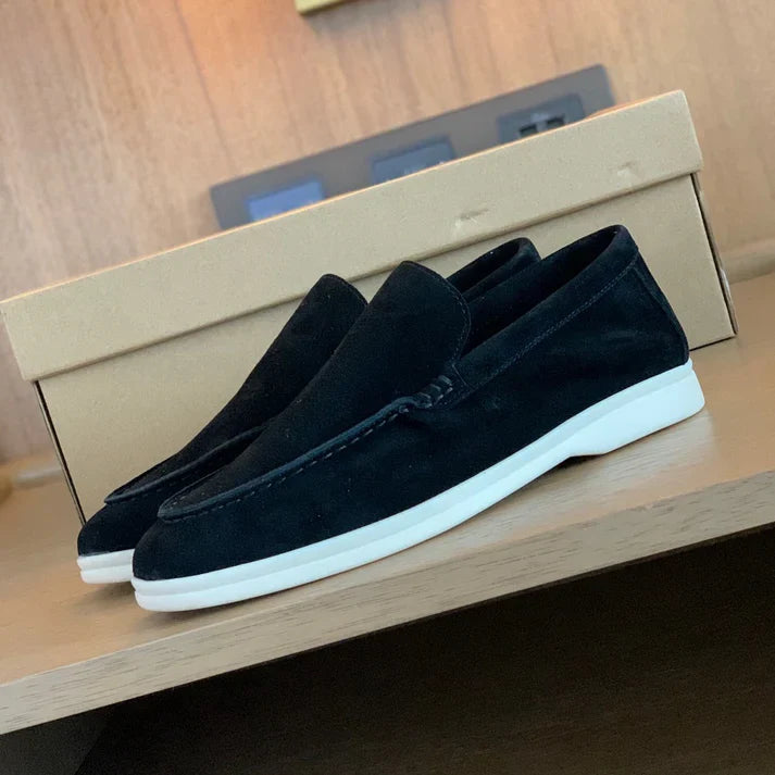 Eleganckie zamszowe loafersy