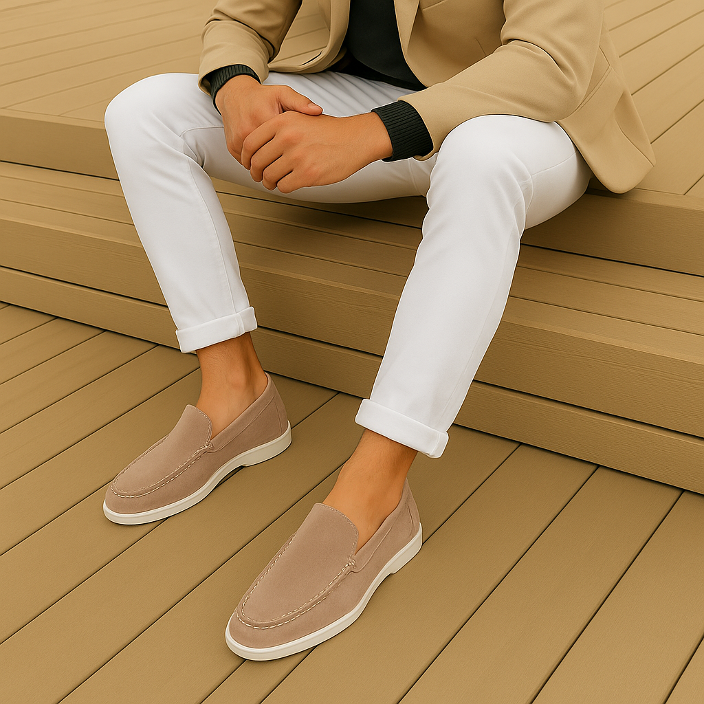 Eleganckie zamszowe loafersy