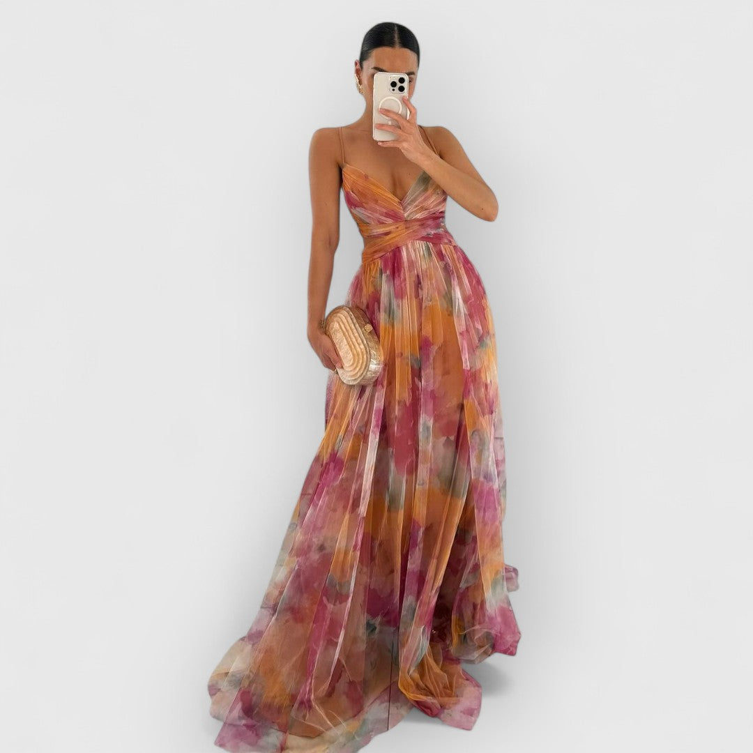 Verity | Sukienka maxi w kwiatowy wzór