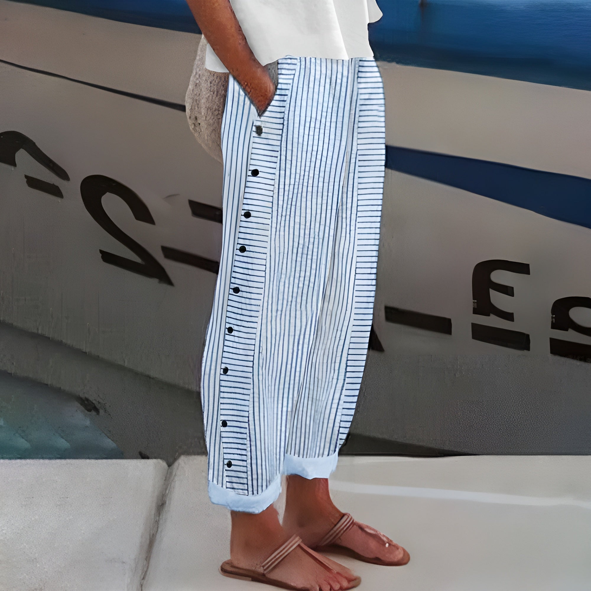 Sandrine | Lniane spodnie