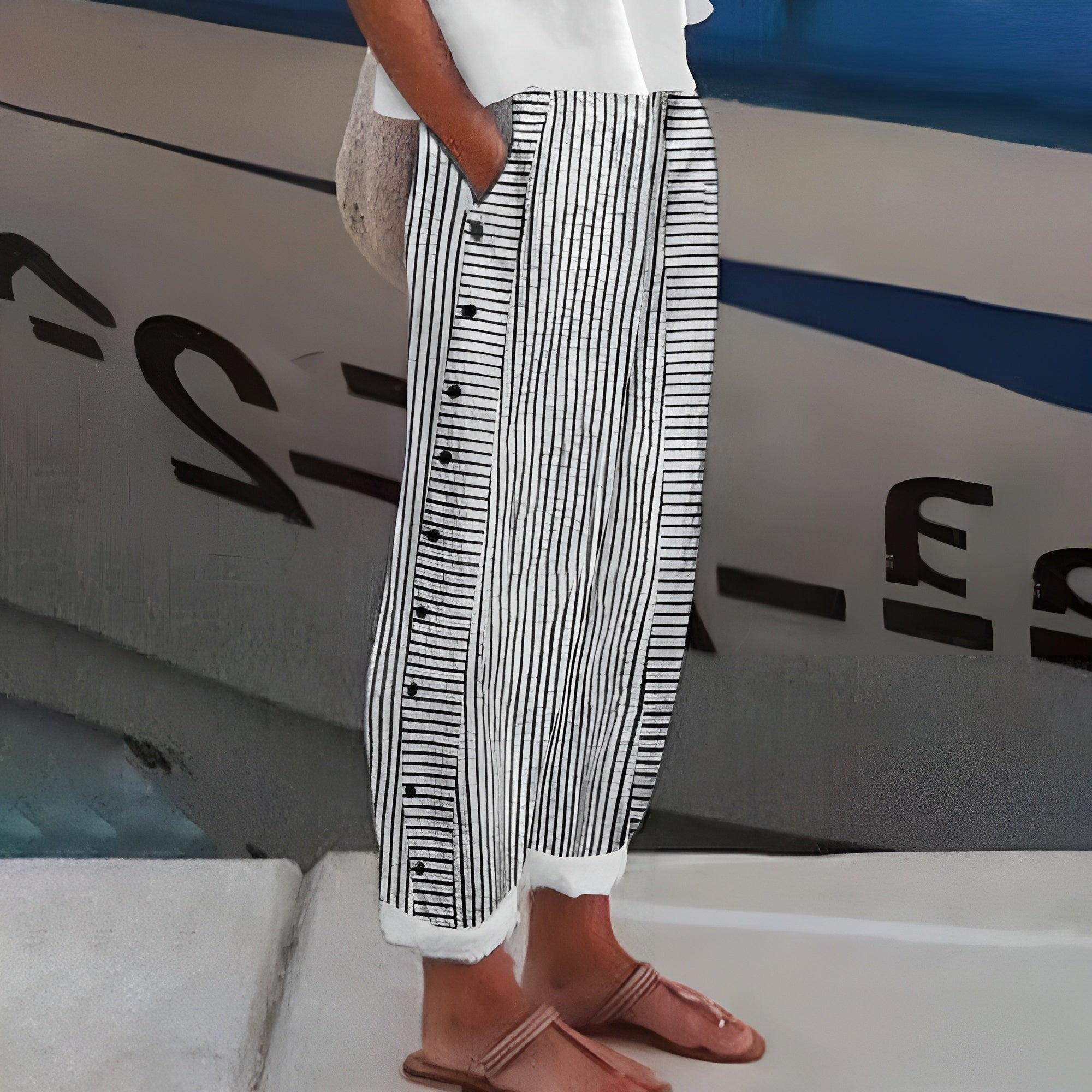 Sandrine | Lniane spodnie